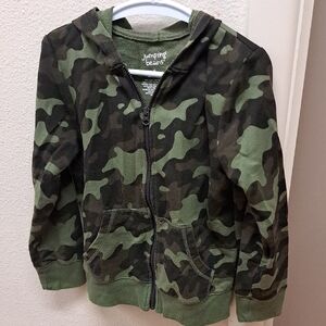 Jumping Beans Green Camouflage Kids Hoodie